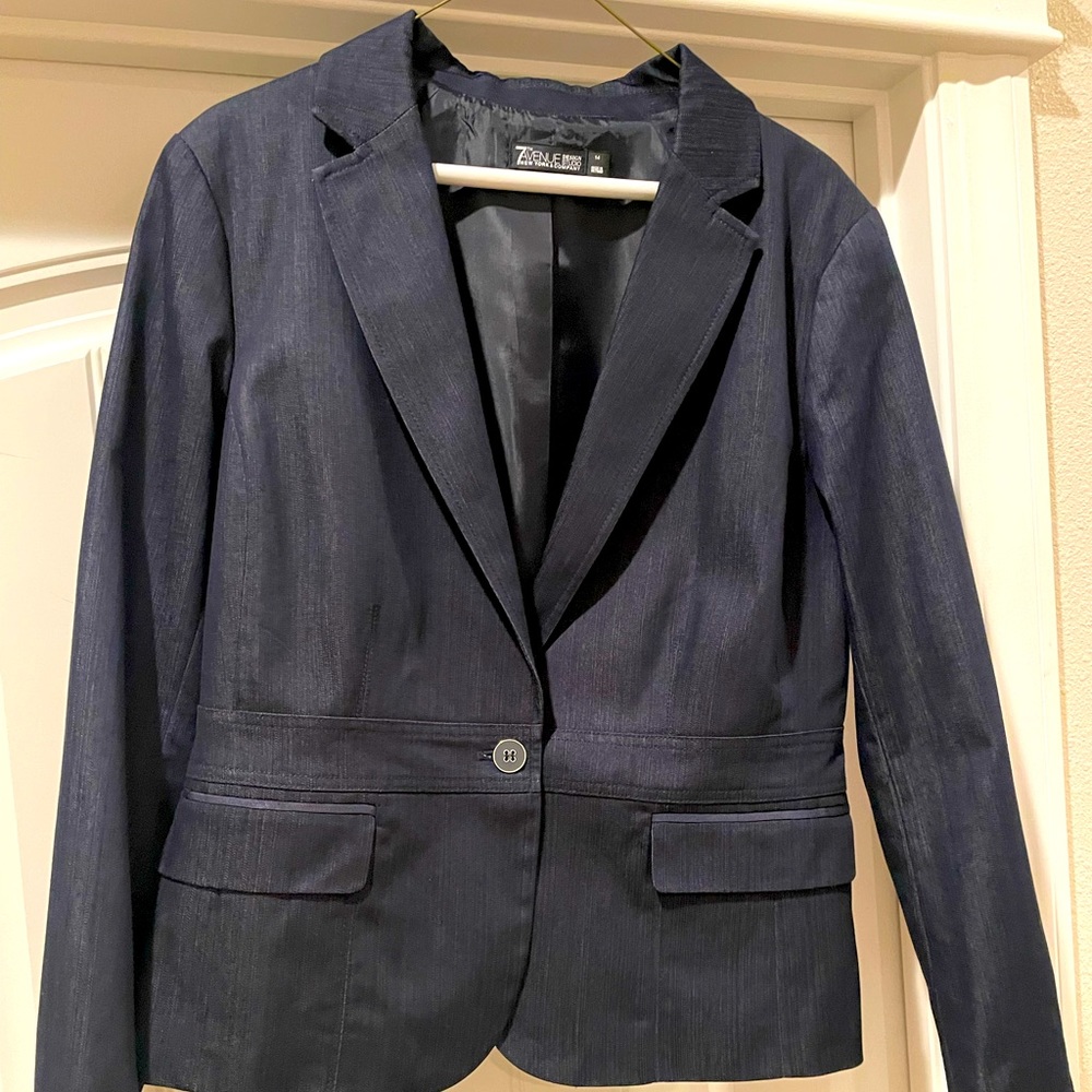 New York & Co 7th Ave Design denim capri pant suit
